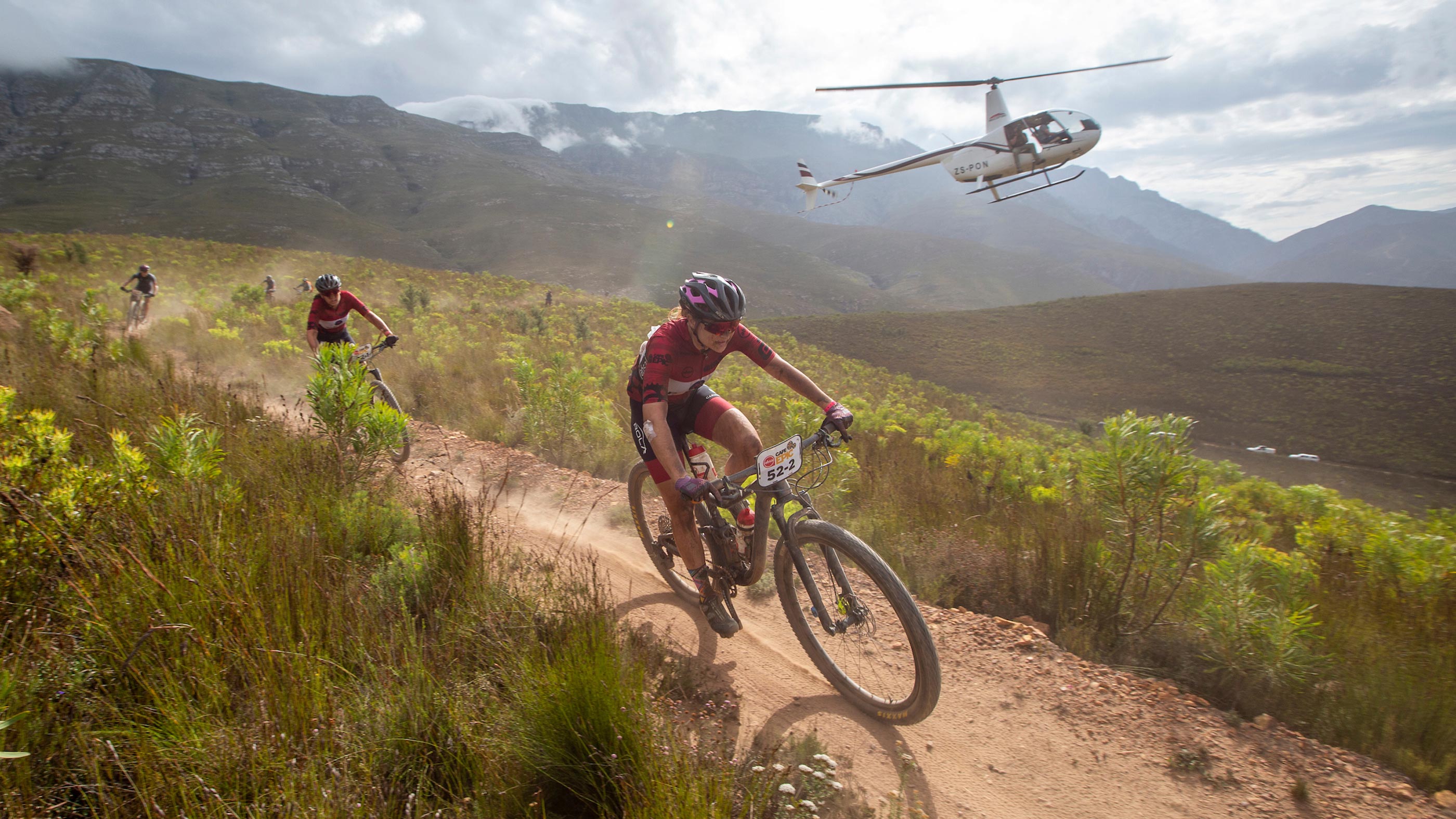 Mariske Strauss and Candice Lill during stage 3 of the 2022 Absa Cape Epic Mountain Bike stage race from Elandskloof in Greyton to Elandskloof in Greyton, South Africa on the 23rd March 2022. 