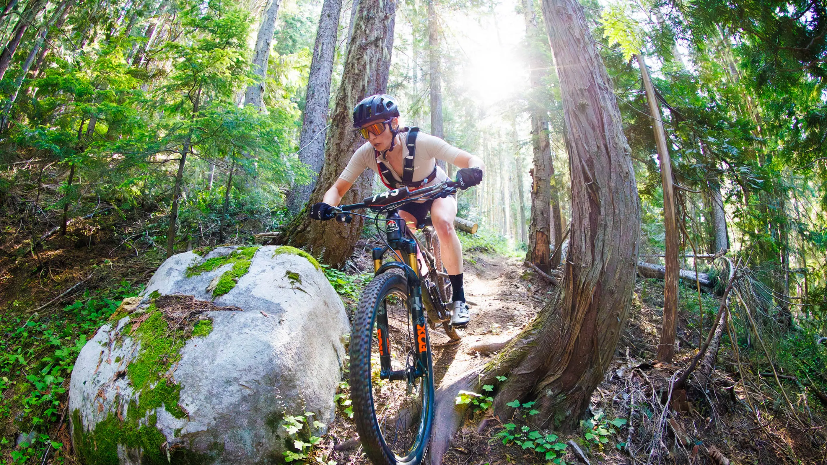 Lyndsay Glassford takes 3rd place on Stage 2. Photo by John Gibson.